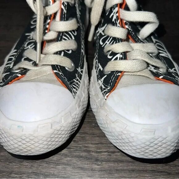 Converse Black Not A Chuck Taylor Hightop Streetwear Sneaker Sz 11 Child Unisex - Picture 4 of 9